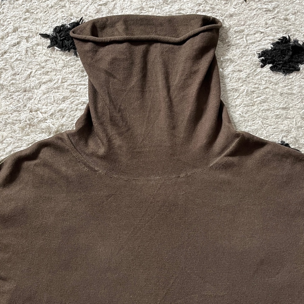Peruvian Connection Size Medium Brown Turtleneck … - image 5